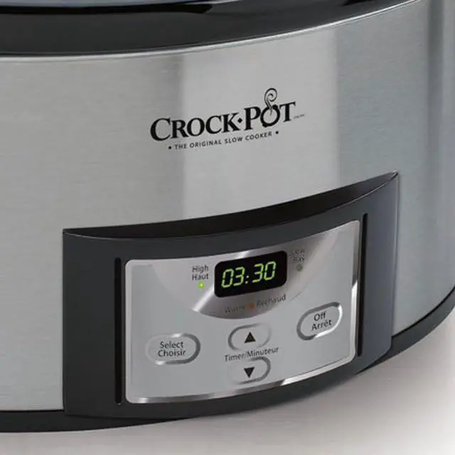 Alt view image 5 of 7 - Crock-Pot 6 Quart Cook & Carry Programmable Slow Cooker with Digital Timer Stainless Steel (CPSCVC60LL-S) pack of 1