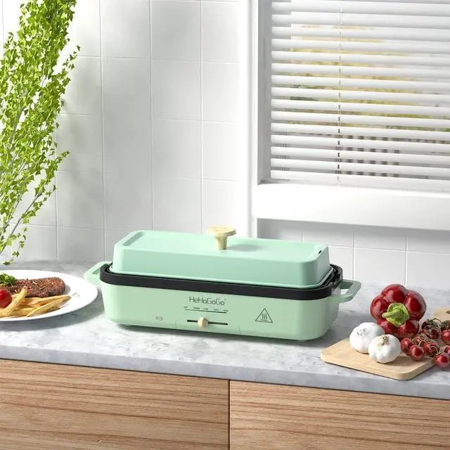 Alt view image 2 of 4 - Multifunctional Electric Griddle Electric Skillet Nonstick Baking Maker with 2 Interchangeable Pan Takoyaki Maker Cake Pop Grill Maker Fried Steak