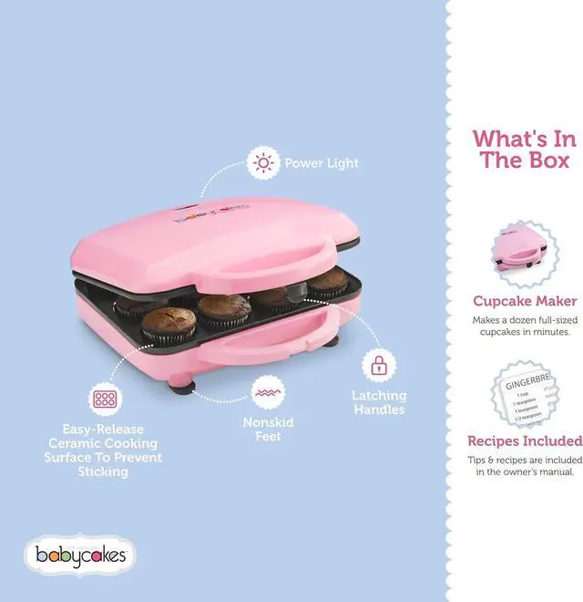 Alt view image 3 of 7 - Full Size Cupcake Maker, Pink