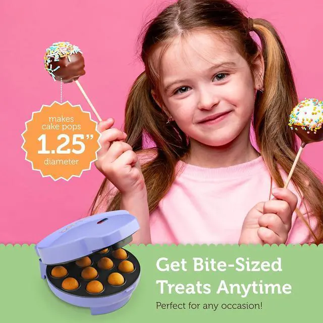 Alt view image 4 of 7 - Cake Pop Maker by Select Brands - Kit for Birthdays & More - Includes Decorating Stand & 50 Sticks - Features Non-Stick Coating - Makes 12 Cake Pops