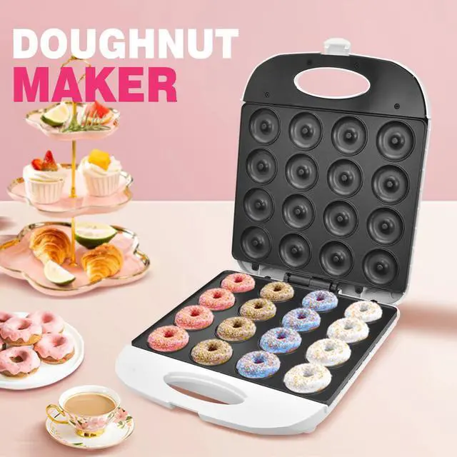 Alt view image 7 of 7 - DSP All in One Mini Donut Maker - Non-Stick, Cool Touch Electric Doughnut Machine for 16 Mini Donuts - 1400W Perfect for Breakfast, Snacks & Desserts