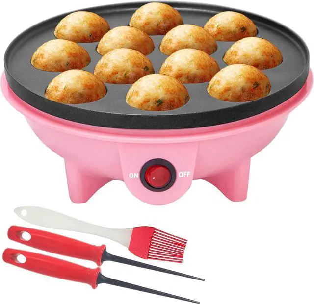 Main image of Electric Takoyaki Maker With Free Takoyaki Tools for Takoyaki Octopus Ball Cake Pop Ebelskiver 8 Inches Nonstick