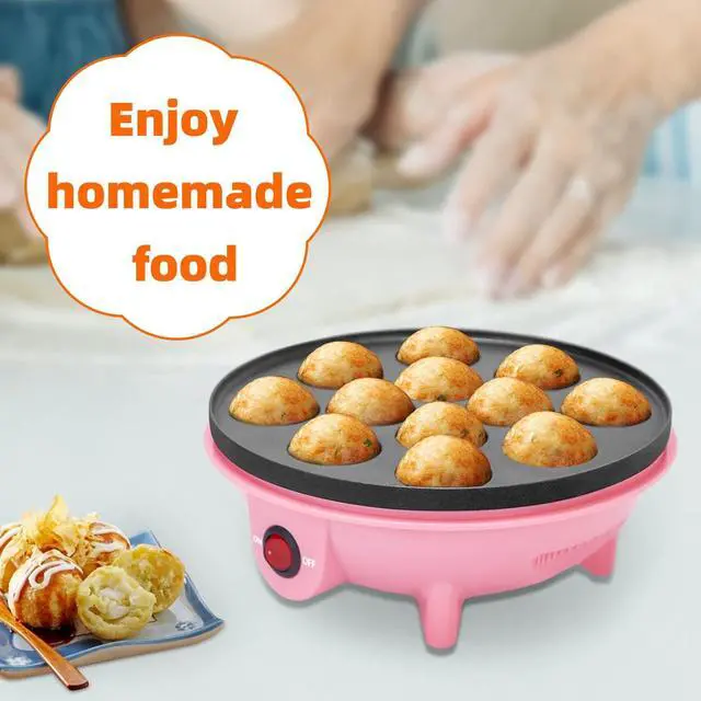 Alt view image 5 of 6 - Electric Takoyaki Maker With Free Takoyaki Tools for Takoyaki Octopus Ball Cake Pop Ebelskiver 8 Inches Nonstick