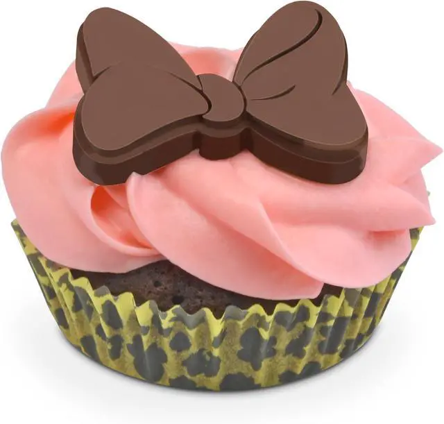 Alt view image 3 of 5 - Disney Minnie Mouse Mini Cupcake Maker with Liners by Select Brands - with 100 Liners for Baking - Includes Candy Bow Mold & Recipes - Makes 4 Mini Cupcakes
