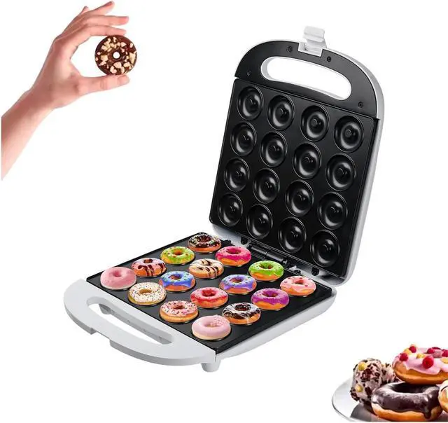 Main image of Mini Donut Maker Machine for Kid-Electric Non-Stick Surface Makes 16 Mini Doughnuts-Friendly Breakfast, Snacks, Desserts-White