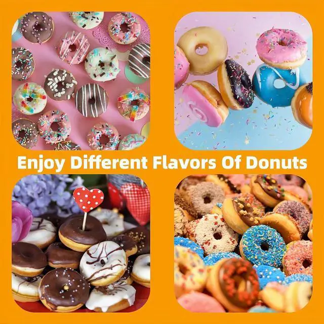 Alt view image 5 of 6 - Mini Donut Maker Machine for Kid-Electric Non-Stick Surface Makes 16 Mini Doughnuts-Friendly Breakfast, Snacks, Desserts-White