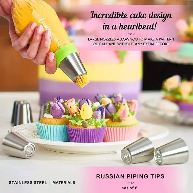 Alt view image 4 of 7 - Cake Decorating Supplies Kit 464 Pcs with Non-Slip Cake Turntable and Springform Cake PansIcing Piping Tips SetChocolate Mould & Muffin CupsBaking Supplies for Beginners and Cake Lovers