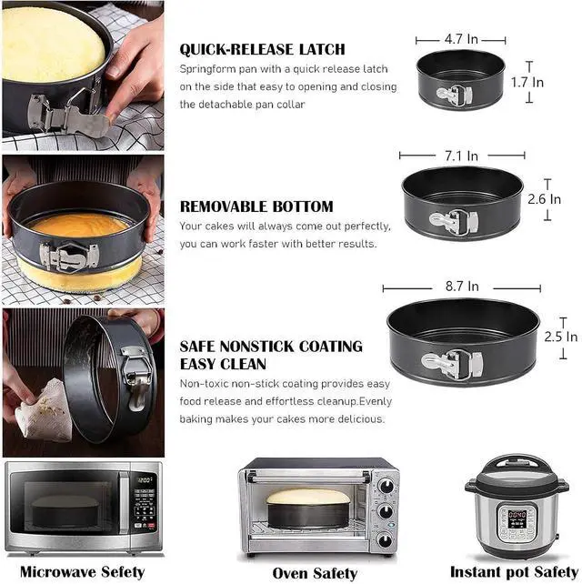 Alt view image 5 of 7 - Cake Decorating Supplies Kit 464 Pcs with Non-Slip Cake Turntable and Springform Cake PansIcing Piping Tips SetChocolate Mould & Muffin CupsBaking Supplies for Beginners and Cake Lovers