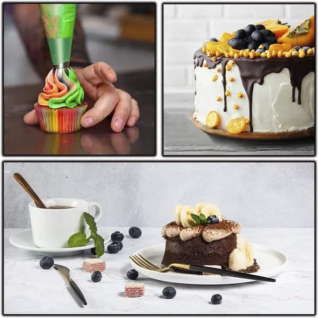 Alt view image 7 of 7 - Cake Decorating Supplies Kit 464 Pcs with Non-Slip Cake Turntable and Springform Cake PansIcing Piping Tips SetChocolate Mould & Muffin CupsBaking Supplies for Beginners and Cake Lovers