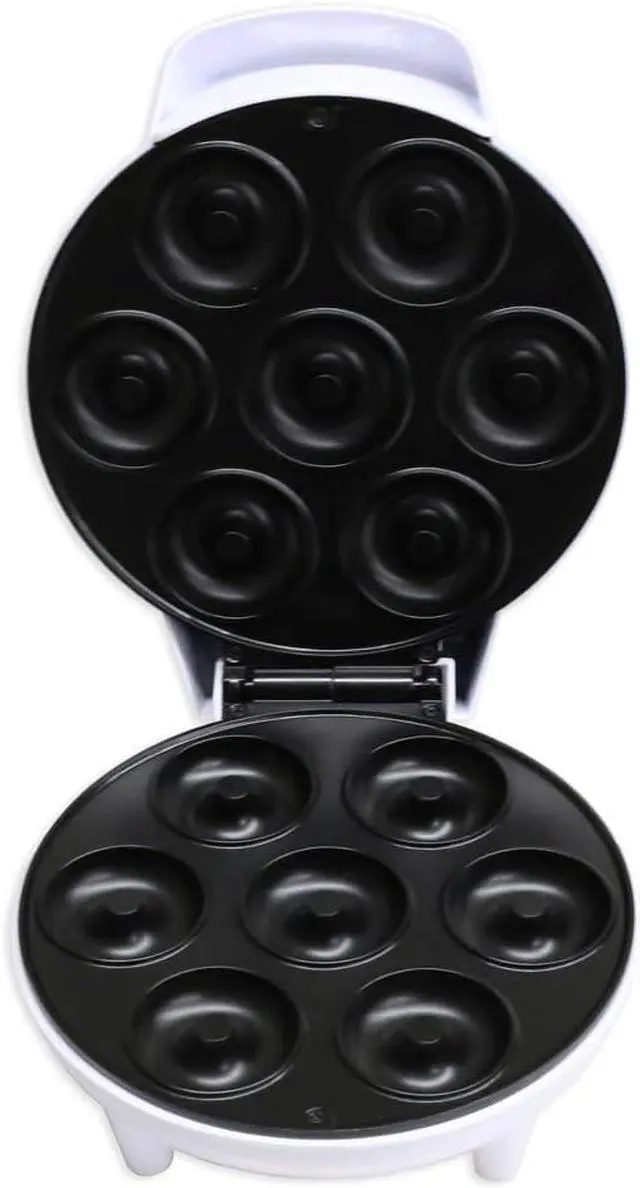 Alt view image 3 of 7 - Courant Mini Donut Maker Machine for Holiday, Kid-Friendly, Breakfast or Snack, Desserts & More with Non-stick Surface, Makes 7 Doughnuts, White