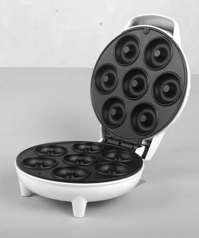 Alt view image 5 of 7 - Courant Mini Donut Maker Machine for Holiday, Kid-Friendly, Breakfast or Snack, Desserts & More with Non-stick Surface, Makes 7 Doughnuts, White
