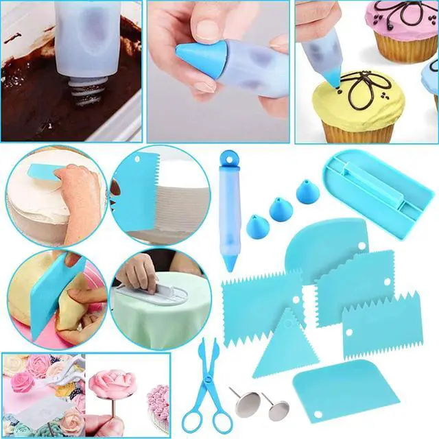 Alt view image 6 of 7 - Cake Decorating Tools Supplies Kit - 368Pcs Baking Supplies with Storage Case for Beginners - Icing Piping Bags and Tips Set For Cookies, Cupcake & Cake Frosting Fondant Decorating