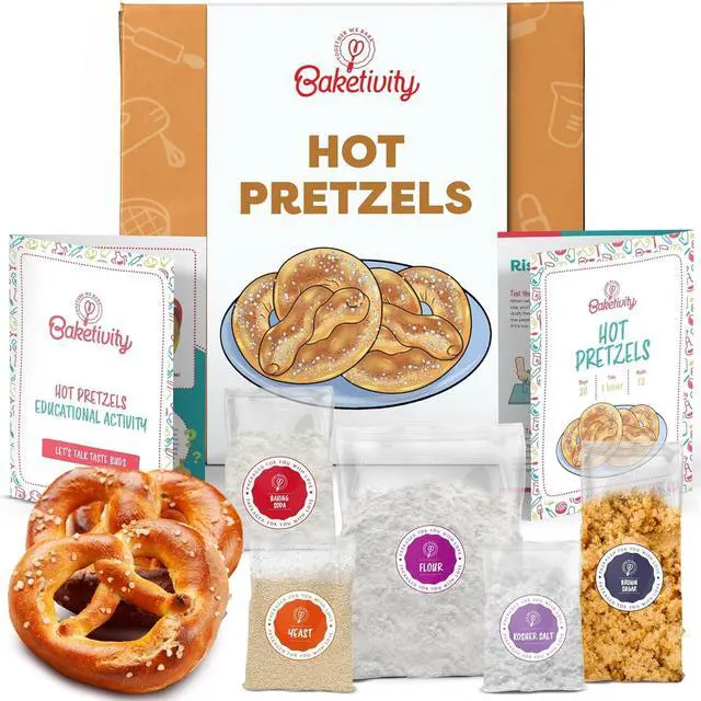 Main image of Pretzel Making Kit - Real Cooking Set for Kids Ages 5-12+ with Recipe and Ingredients - Kids Baking Set for Girls & Boys - Great Gift for Family Bonding