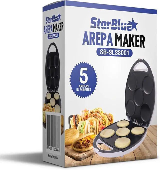 Alt view image 7 of 7 - Electric Arepa Maker and Mini Pancake Maker by StarBlue with FREE Arepa Recipes eBook - Quick and making 5 Venezuela and Colombia styles Arepas in 6 minutes AC 120V 60Hz 1200W