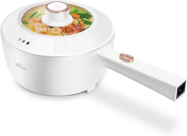 Main image of Bear Hot Pot Electric, 2L Multifunctional Portable Cooking Pot, 1000W Rapid Noodles Electric, Non-Stick Frying Pans for Steak, Egg, Ramen, Oatmeal With Dual Power Adjustment