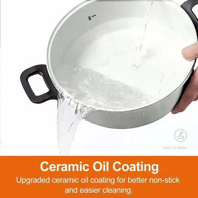 Alt view image 7 of 7 - Joydeem 2 in 1 Electric Hot Pot, Shabu Shabu Pot with Two Removable Pot, UL Listed, Ceramic Non-stick Coating, 1400W, JD-HG3706W