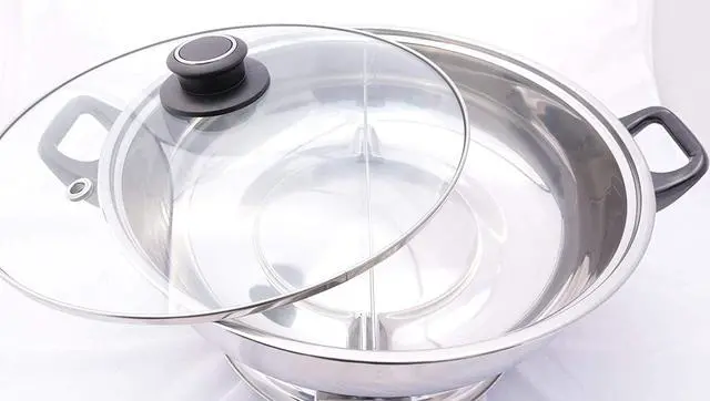 Alt view image 3 of 4 - Sonya 5L Electric Dual-Sided Shabu Shabu & Mongolian Hot Pot  Stainless Steel, Large Capacity for Family Meals & Hot Pot Parties