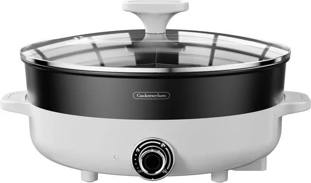 Main image of Hot Pot Electric with Divider, 5L Double-Flavor Shabu Shabu Pot, Non-Stick Hotpot Pot Electric, Chinese Hot Pot with Multi-Power Control (1)