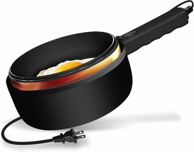 Electric Hot Pot With Steamer - 1.5L Ceramic Nonstick Portable Cooker For Dorm Camping