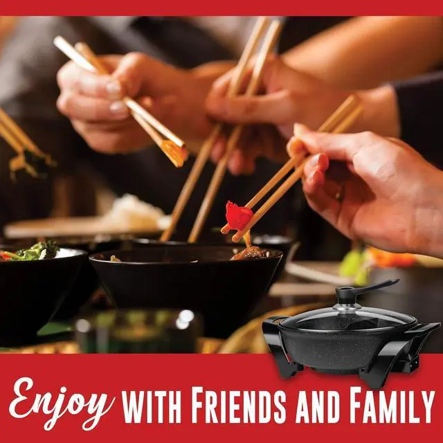 Alt view image 5 of 7 - Brentwood SK-72BK hot Pot, 17"x12.5"x9", Black