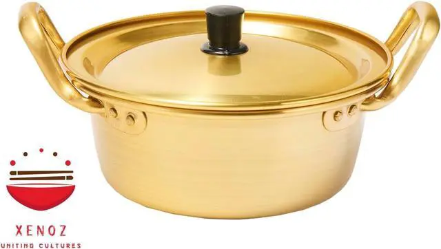 Alt view image 2 of 6 - xenoz Ramen Pot with Bowl, Chopsticks & Spoon Set | Rapid Portable Cooker for Instant Meals  Korean Style Egg Boiler for Dorm, Travel, Camping | Made in Korea | 1Qt