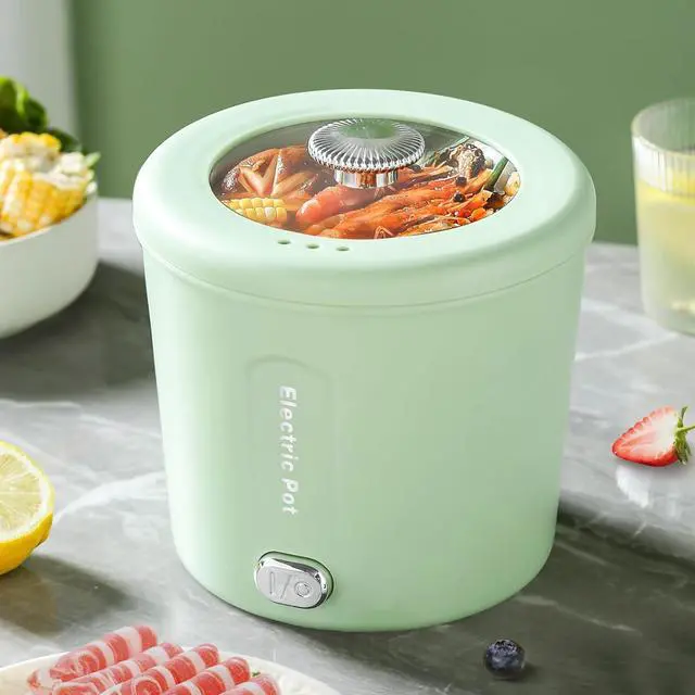 Main image of Hot Pot Electric, 1L Mini Ramen Cooker, 450W Rapid Noodles Cooker, Multifunctional Electric Pot for Cooking Pasta, Soup, Portable Pots with Over-Heating Protection for Dorm, Office, Travel