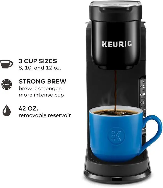 Alt view image 2 of 6 - Keurig K-Express Single Serve K-Cup Pod Coffee Maker, 3 Brew Sizes, Strong Button Feature, 42oz Removable Reservoir, Black
