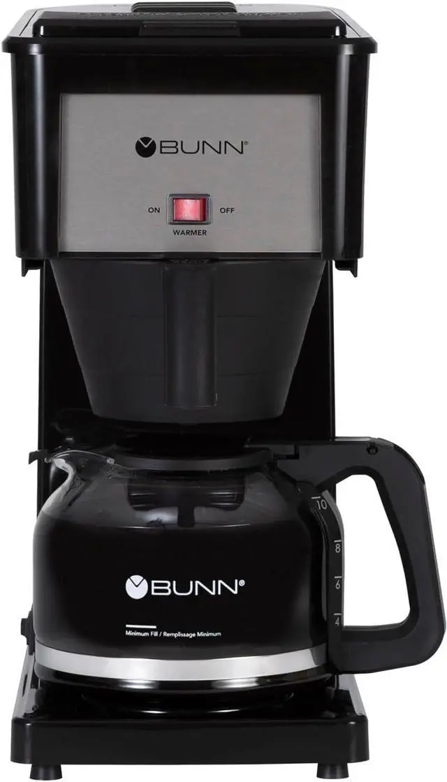 Alt view image 2 of 6 - BUNN GRB Velocity Brew 10-Cup Home Coffee Brewer, Black