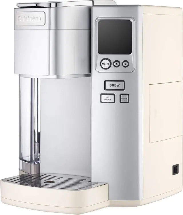 Alt view image 3 of 6 - Cuisinart Coffee Maker, Single Serve 72-Ounce Reservoir Coffee Machine, Programmable Brewing & Hot Water Dispenser, Stainless Steel SS-10CRM, Cream