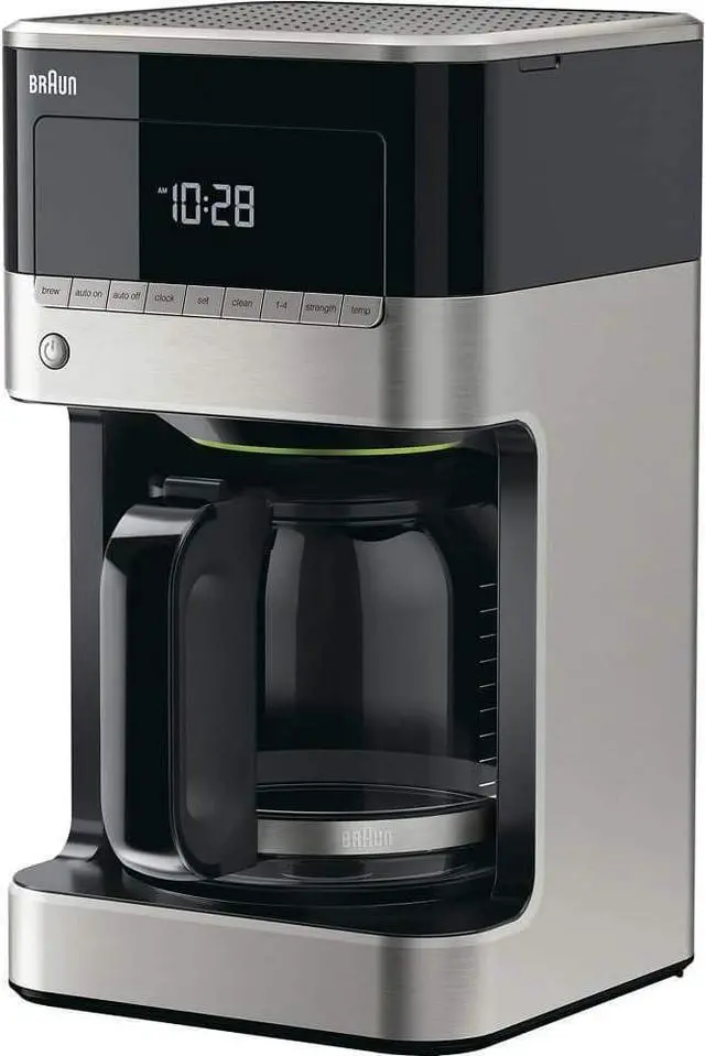 Main image of Braun BrewSense 12 Cup Drip Coffee Maker - Pause & Pour Mid Brew, Coffee Machine with 24-Hour Timer & Clock, Bold & Regular Strength, 1-4 Cup Functions, Self Clean, Auto Shutoff, Stainless Steel