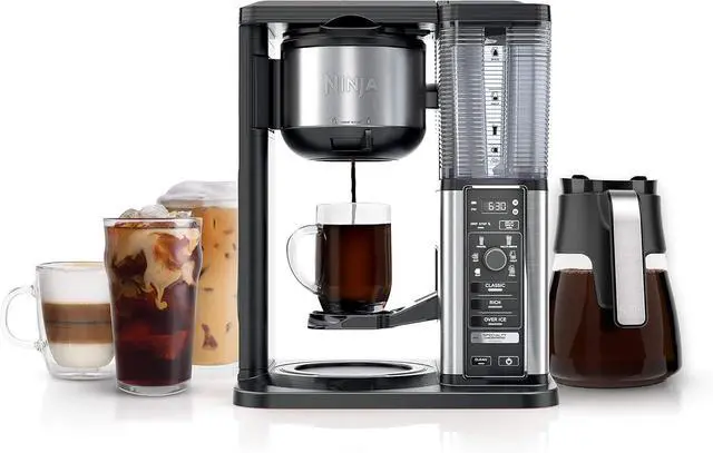 Main image of Ninja Specialty Coffee Maker, Hot & Iced Coffee, 6 Brew Styles, 8 Sizes, Small Cup to Travel Mug, 10-Cup Carafe, Fold-Away Frother, Permanent Filter, Removable Reservoir, Black, CM401