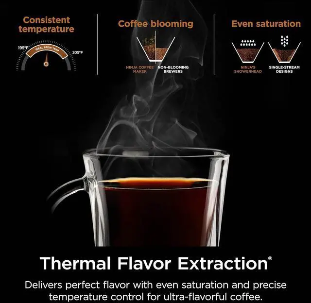 Alt view image 7 of 7 - Ninja Specialty Coffee Maker, Hot & Iced Coffee, 6 Brew Styles, 8 Sizes, Small Cup to Travel Mug, 10-Cup Carafe, Fold-Away Frother, Permanent Filter, Removable Reservoir, Black, CM401