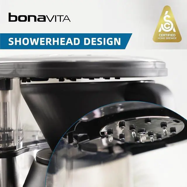 Alt view image 3 of 6 - Bonavita 5 Cup Drip Coffee Maker Machine, One-Touch Pour Over, Auto Pause Brewing with Stainless Steel Double Wall Thermal Carafe, SCA Certified, Dishwasher Safe, BV1500TS