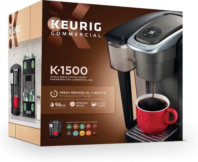 Alt view image 2 of 6 - Keurig K-1500 Commercial Coffee Maker,Black 12.4" x 10.3" x 12.1"