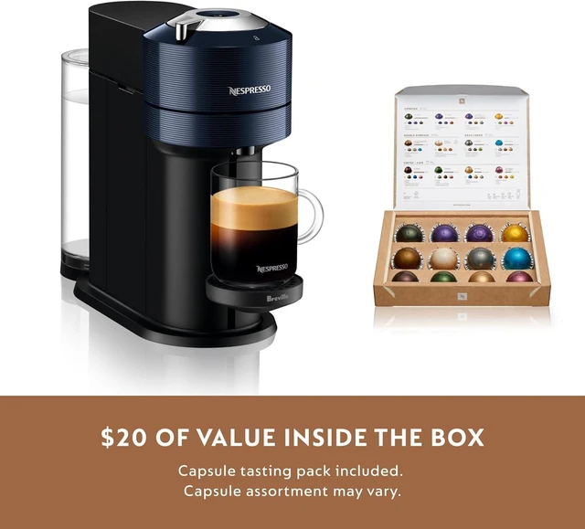 Alt view image 7 of 7 - Nespresso Vertuo Next Coffee and Espresso Maker by Breville, Navy