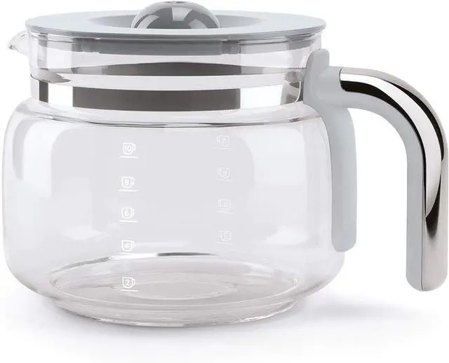 Alt view image 2 of 6 - Smeg 50's Retro Style Aesthetic Drip Coffee Machine with 10 Cup Glass Carafe, Auto Start Feature, Keep Warm Plate, and Two Coffee Strength Settings (Red)
