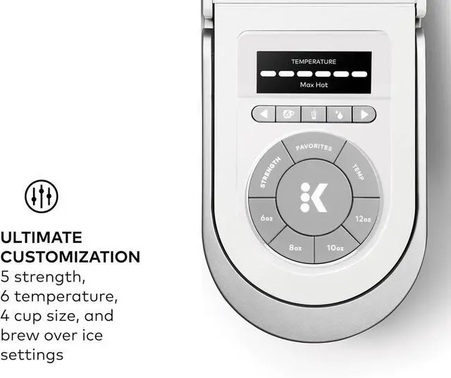 Alt view image 3 of 7 - Keurig K-Supreme SMART Single Serve Coffee Maker With WiFi Compatibility, 4 Brew Sizes, And 66oz Removable Reservoir, Compatible with Alexa, White