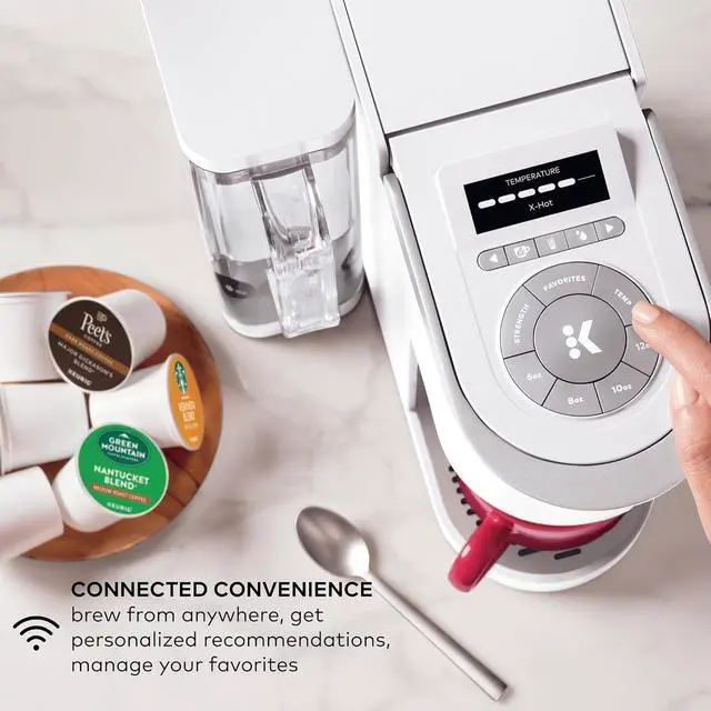 Alt view image 5 of 7 - Keurig K-Supreme SMART Single Serve Coffee Maker With WiFi Compatibility, 4 Brew Sizes, And 66oz Removable Reservoir, Compatible with Alexa, White