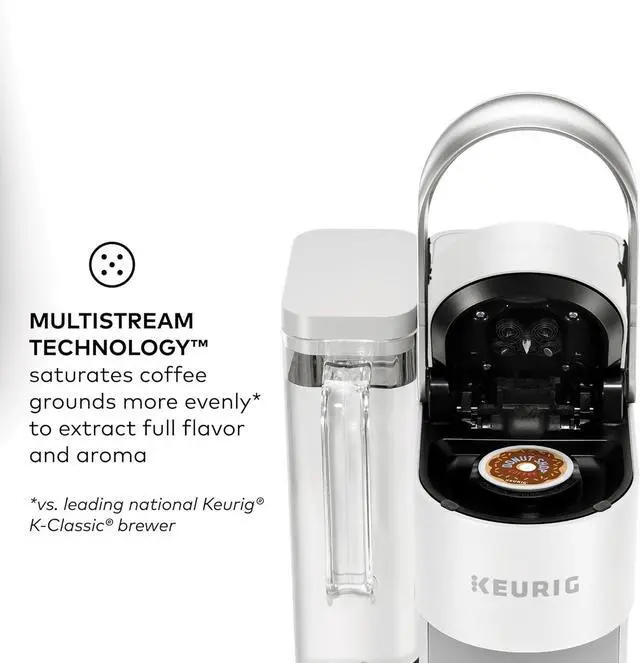 Alt view image 7 of 7 - Keurig K-Supreme SMART Single Serve Coffee Maker With WiFi Compatibility, 4 Brew Sizes, And 66oz Removable Reservoir, Compatible with Alexa, White