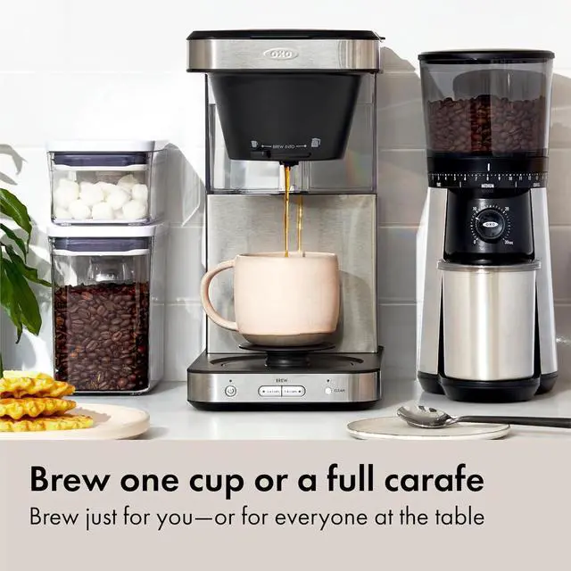 Alt view image 2 of 7 - OXO Brew 8-Cup Coffee Maker - Single-Serve & Carafe, Thermal Stainless Steel, SCA Certified