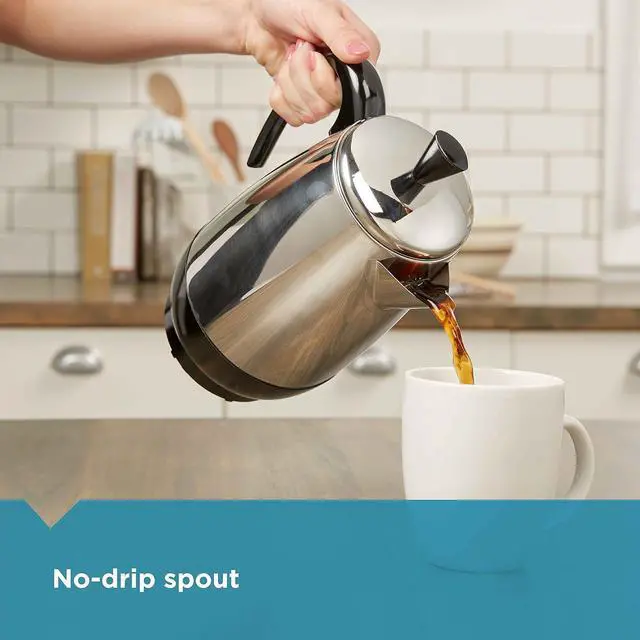 Alt view image 5 of 7 - Farberware Electric Coffee Percolator, Stainless Steel Basket, Automatic Keep Warm, No-Drip Spout, 8 Cup