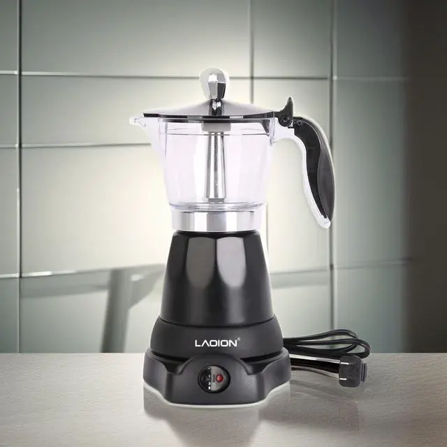 Alt view image 5 of 7 - Cuban Coffee Maker, 6 or 3cup Electric Espresso Coffee Maker, Portable Cafeteras Electricas Modernas, Electric Moka Pot with Detachable Base & Overheat Protection, Coffee Gift for Home Travel