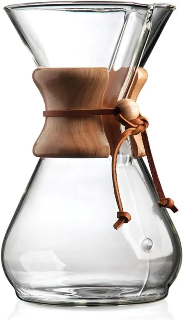Main image of Chemex Pour-Over Glass Coffeemaker - Classic Series - 10-Cup - Exclusive Packaging