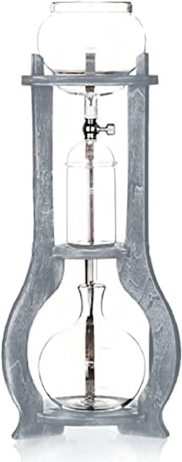 Alt view image 2 of 5 - Nispira Iced Coffee Cold Brew Drip Tower Coffee Maker Wooden, 6-8 cup, Grey