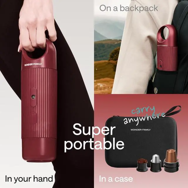 Alt view image 6 of 7 - Portable Espresso Maker for Travel - Coffee Maker 5 Cup with Cold Water, 150 Cup with Preheated Water - Expresso Coffee Machine for Grounds, DG & NS Capsule - Automatic Espresso Machine, Type-C Charge
