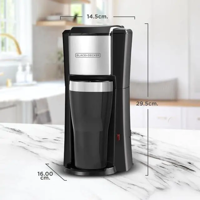 Alt view image 3 of 7 - BLACK+DECKER CM618 Single Serve Coffee Maker, Black
