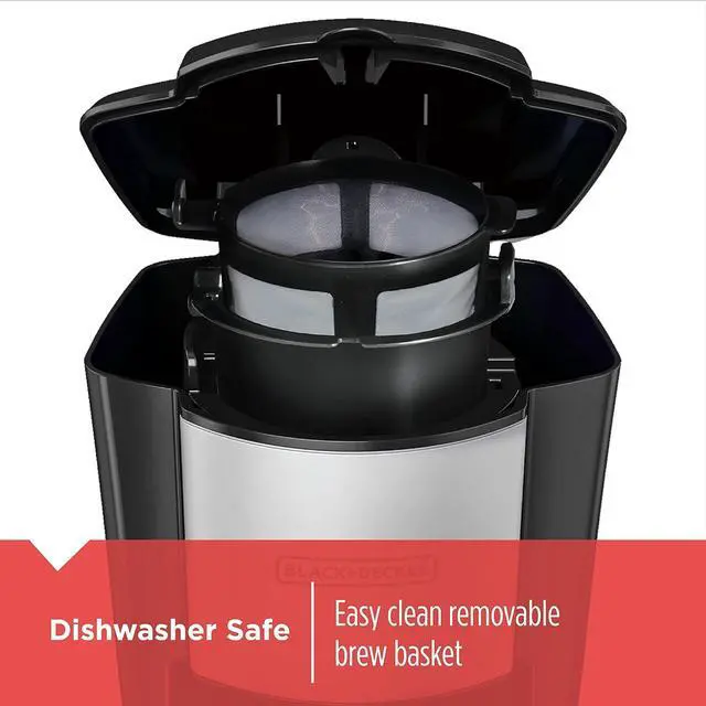 Alt view image 4 of 7 - BLACK+DECKER CM618 Single Serve Coffee Maker, Black