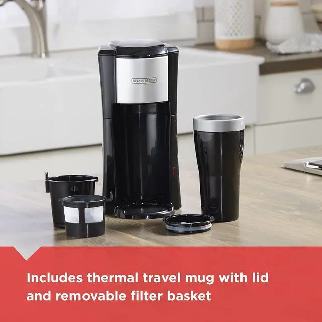 Alt view image 5 of 7 - BLACK+DECKER CM618 Single Serve Coffee Maker, Black