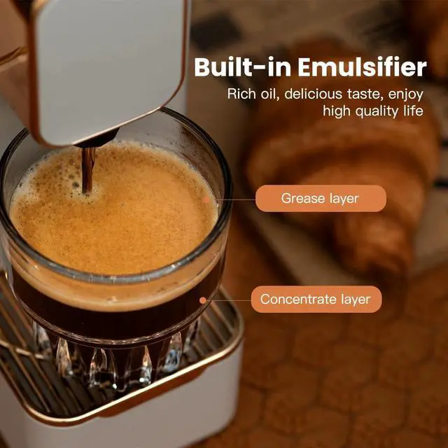 Alt view image 2 of 6 - Espresso Machine for Coffee Capsules Compatible with Nespresso OriginalLine Machine, Espresso Maker for Nespresso OriginalLine, Bestpresso Coffee Capsules Peet's Espresso more (White)