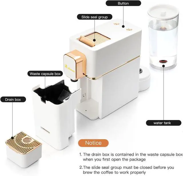 Alt view image 4 of 6 - Espresso Machine for Coffee Capsules Compatible with Nespresso OriginalLine Machine, Espresso Maker for Nespresso OriginalLine, Bestpresso Coffee Capsules Peet's Espresso more (White)